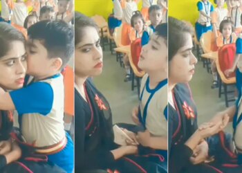 Teacher Student Video: Teacher Got Angry With Student Behaviour | School Kid Promosing Not To Repeat Mistakes In Front Of Teacher Video Goes Viral On Social Media