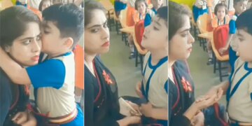 Teacher Student Video: Teacher Got Angry With Student Behaviour | School Kid Promosing Not To Repeat Mistakes In Front Of Teacher Video Goes Viral On Social Media