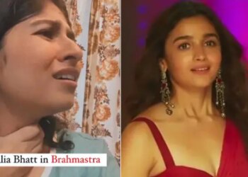 Woman Mimicry Of Alia Bhatts Character Isha From Brahmastra: Alia Bhatt In Brahmastra Chandni Mimic Viral Video | Girl Did Amazing Mimicry Of Alia Bhatt Character In Brahmastra