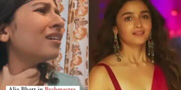 Woman Mimicry Of Alia Bhatts Character Isha From Brahmastra: Alia Bhatt In Brahmastra Chandni Mimic Viral Video | Girl Did Amazing Mimicry Of Alia Bhatt Character In Brahmastra