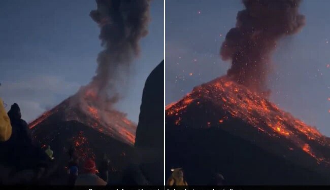 People Taking Selfies Too Close To A Volcanic Eruption Netizens Are Concerned Watch Viral Video – ज्वालामुखी फटा तो पास जाकर सेल्फी लेने लगे लोग, Video देख यूजर्स हैरान, बोले