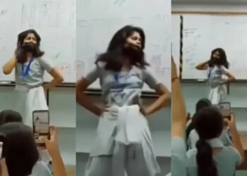 Dance In Classroom: Video Viral Of Girl Student Dances On Katrina Kaif Song In Classroom Dance Trending Video