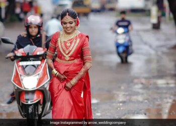 Kerala Bride Unique Photoshoot Road Video Give Strong Message । Kerala Bride Walks On Road Full Of Potholes For Photoshoot