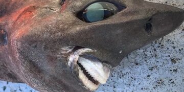 Fisherman Caught Scary Deep Sea Shark With Bulging Eyes And Bizarre Teeth In Australia – बाहर निकली हुई आंखे, अजीब दांत…मछुआरे ने पकड़ी ऐसी खौफनाक शार्क, देखकर लोगों के उड़े होश, बोले