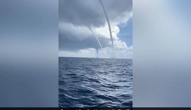 Four Stunning Waterspouts Spotted Off The Coast Of Spain: FOUR STUNNING WATERSPOUTS SPOTTED OFF THE COAST OF SPAIN | AMAZING VIDEO OF WATERSPROUTS