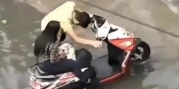 Girlfriend Was Not Getting Off The Scooty Even In The Waterlogged Road Then Boyfriend Did This See Funny Viral Video