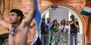 लॉर्ड्स थीम पर बने पंडाल का दादा ने किया उद्घाटन, तिरंगा लहराकर लोगों का किया अभिवादन
