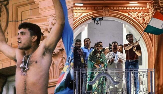 लॉर्ड्स थीम पर बने पंडाल का दादा ने किया उद्घाटन, तिरंगा लहराकर लोगों का किया अभिवादन