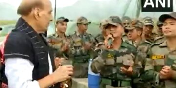 Defense Minister Rajnath Singh Reached Dibang Valley, Army Jawans Sang Vande Mataram, Video Went Viral