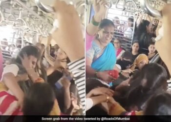 Women Passengers Fighting Slap Punch And Pull Each Others Hair Inside Mumbai Local Train See Viral Video