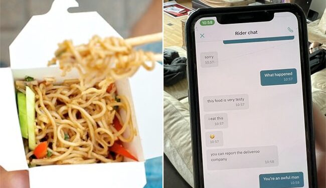 Delivery Man Eats Customer Food: Delivery Person Ate Food Of Customer & Texts This Food Is Very Tasty I Ate It