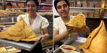 Bahubali Samosa Of Meerut: This Giant 8Kg Baahubali Samosa Could Win You Rs. 51000 Cash Prize