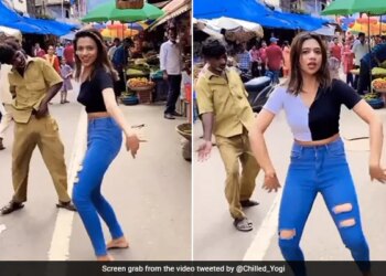 Girl Dances To Dilbar Song On Street Man Standing Behind Started Doing Weird Acts In Viral Video