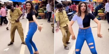 Girl Dances To Dilbar Song On Street Man Standing Behind Started Doing Weird Acts In Viral Video