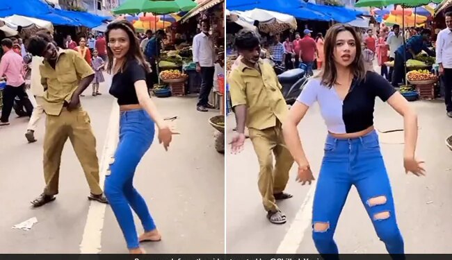 Girl Dances To Dilbar Song On Street Man Standing Behind Started Doing Weird Acts In Viral Video