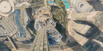 Drone Captures Incredible Scene From Top Of Dubai Burj Khalifa To Bottom Watch Viral Video