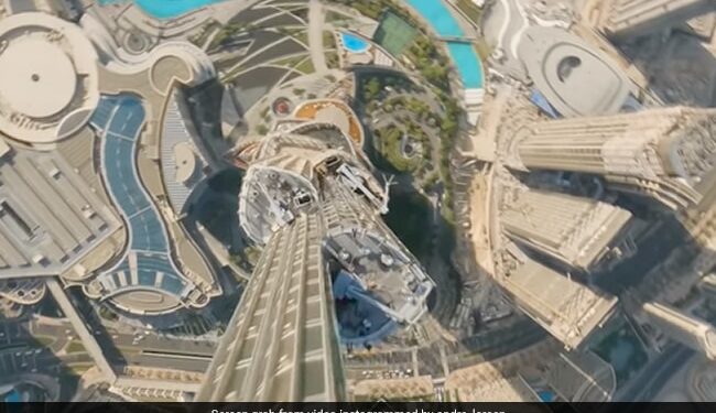 Drone Captures Incredible Scene From Top Of Dubai Burj Khalifa To Bottom Watch Viral Video