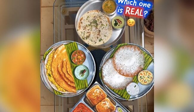 Watch: Real Or Fake Seeing In The Picture Tell Which Plate Is The Food