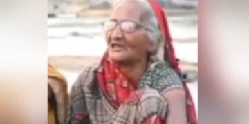 Dadi Playing Harmonium : Elderly Woman Singing Along With Playing Harmonium