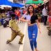 The Girl Was Dancing On The Song Dilbar-Dilbar In The Middle Of The Road, When The Uncle Also Started Dancing.