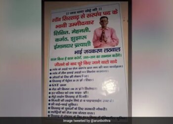 सरपंची का चुनाव जीतने के लिए शख्स ने किए कई वायदे, एयरपोर्ट, मेट्रो के साथ मिलेगा फ्री वाई-फाई