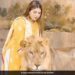 The Girl Was Caressing Her Head Standing In Front Of The Lion, Then The Lion Did Something That Would Startle