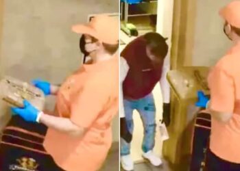 Chimpanzee Paying For A Pizza Delivery In Russia: Ever Seen A Chimpanzee Paying For A Pizza Delivery Watch Here