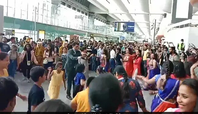Passengers Break Into Impromptu Garba Dance At Bengaluru Airport See Viral Video