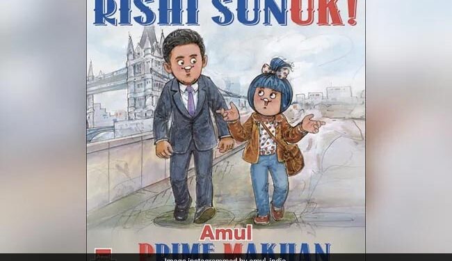 Amul Made A Special Doodle For Britains New PM Rishi Sunak, People Said – Very Beautiful – ब्रिटन के नए पीएम ऋषि सुनक के लिए अमूल ने बनाया ख़ास डूडल, लोगों ने कहा