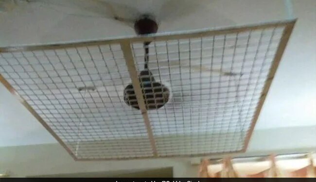 Student Hostel In Kota Pic Of Iron Mesh Under The Ceiling Fan In Hostel Room Goes Viral Twitter Reaction