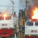 Fire On Train Engine: Viral Video Of Fire With Fume From The Engine Of Old Train