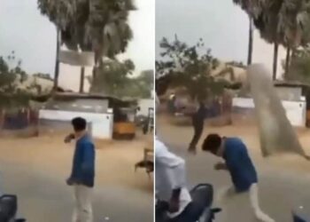 A Man Saved His Life Amidst Rain And Storm Watch Video