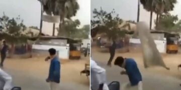 A Man Saved His Life Amidst Rain And Storm Watch Video
