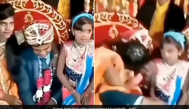 Sali Kiss Jija On Wedding Stage In Front Of Bride Jija Sali Kissing Video Sali Did Weird Act With Jija On Stage Watch Viral Video