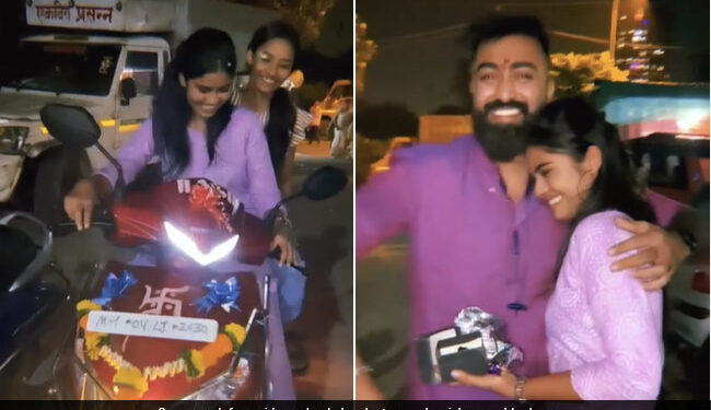 Brother Surprise Gift For Sister Gave Scooty Internet Says Beautiful Moment See Viral Video