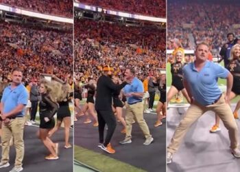 Guard Engaged In The Security Guard Of The Dancers In The Stadium Did A Tremendous Dance Video Viral On Social Media