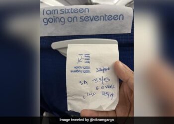 Pilot Sends Handwritten Cricket Score Update To Passenger Onboard Flight Internet Calls It Epic