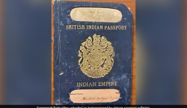 British Indian Passport Of 1927 Was Like This, Video Went Viral On Social Media