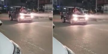 Girl Doing Stunt Sitting On Scorpio Car Bonnet In Noida Goes Viral Vehicle Seized