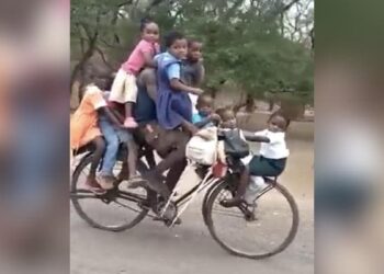 How Many Children Are Riding This Cycle? This 18 Second Video Has Surprised People