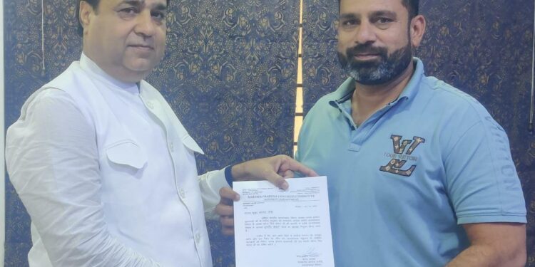 सुबूर अहमद गौरी इन्दौर शहर कांग्रेस माईनाॅरिटी डिपार्टमेंट के षहर अध्यक्ष नियुक्त