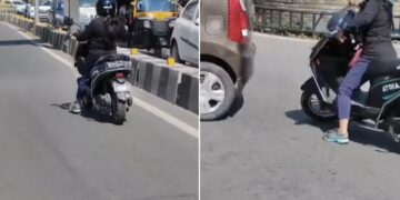 Girl Fails To Put Brake On Scooty And Hit Bumped Into Car See Papa Ki Pari Viral Video – स्कूटी में ब्रेक लगाने के लिए पापा की परी ने किया गजब कारनामा, कार सामने आते ही की ऐसी हरकत, लोग बोले