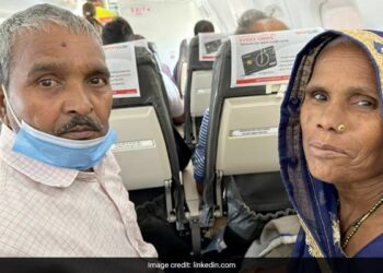 Man Helps Elderly Couple From UP Who Boarded A Flight For The First Time Viral Story