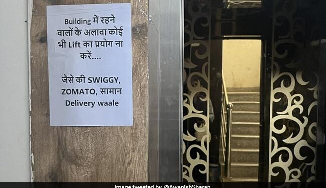 Delivery People Cannot Use Lift, IAS Officer Asked Why? Read Full Story