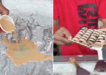 Chai Ice Cream Video: Street Food Vendor Make Chai Ice Cream With Chai Milk And Chocolate