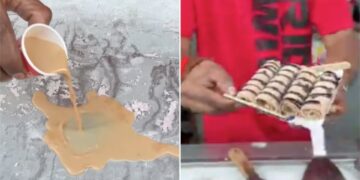 Chai Ice Cream Video: Street Food Vendor Make Chai Ice Cream With Chai Milk And Chocolate