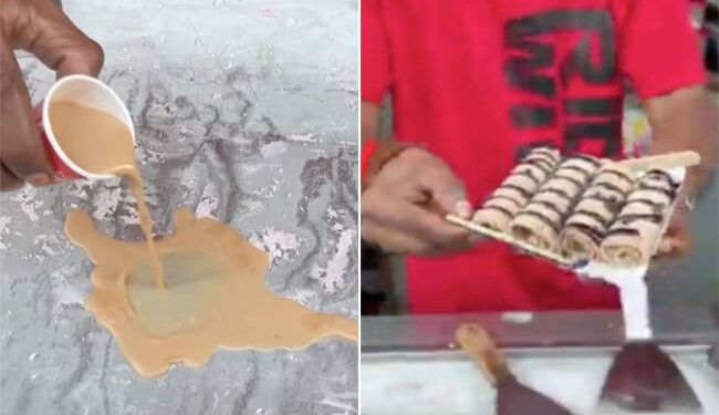 Chai Ice Cream Video: Street Food Vendor Make Chai Ice Cream With Chai Milk And Chocolate
