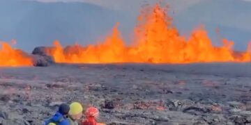 Volcano Eruption In Iceland: Tourists Came To Watch The Volcano Lava At Reykjanes Peninsula In Iceland