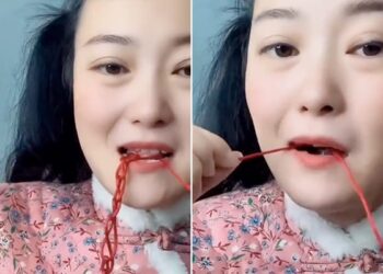 Video Of A Womans Talent Tying Knots In Thread With Her Mouth Like A Machine Is Going Viral On Social Media