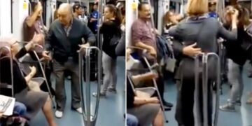 Elderly Man Started Dancing In Metro: Hilarious Viral Video Of Elderly Man Dances With Younger Woman After Wife Refuses
